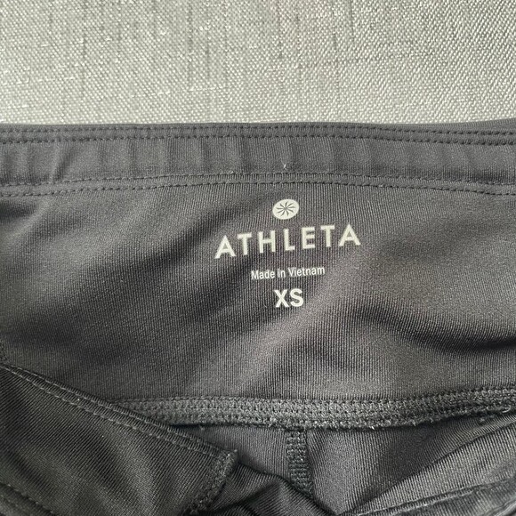 ATHLETA Fitted Capri Cropped Leggings Activewear Yoga Pants Black Workout XS - Picture 2 of 7
